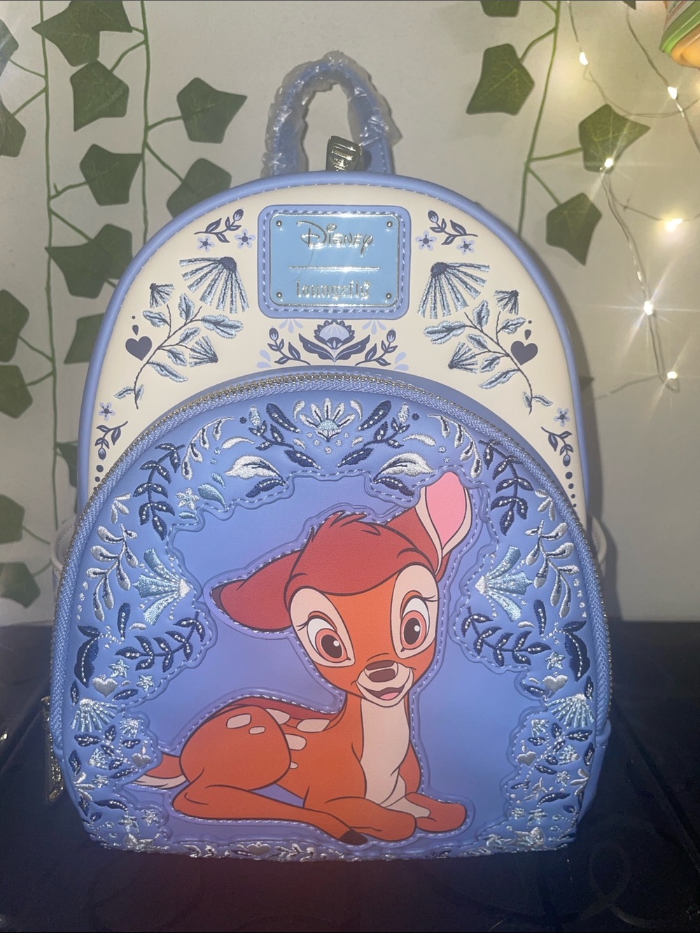 Loungefly  Bambi Mini Backpack - Light Blue, White, Pink